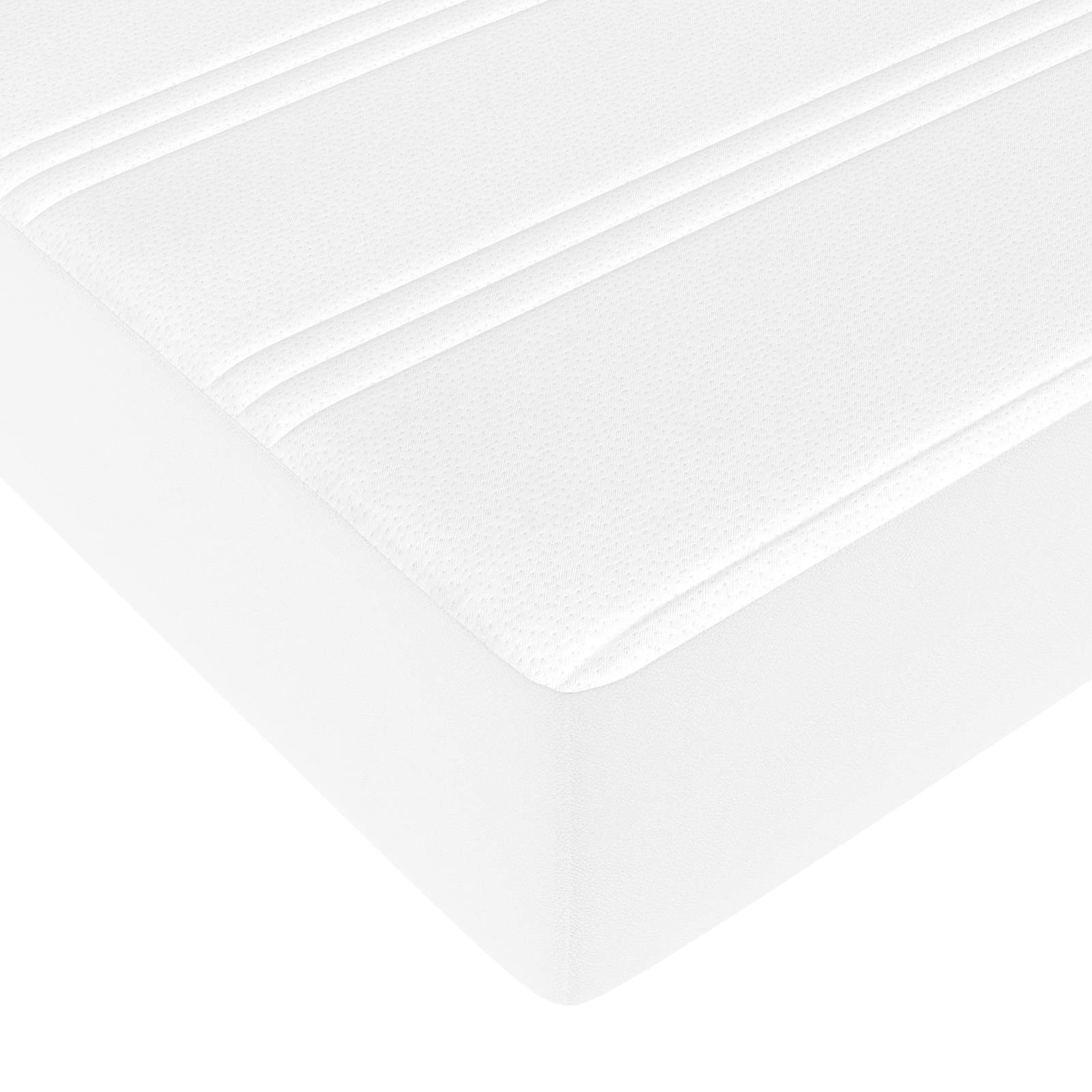 Okvir kreveta s madracem Ostalo 2 pcs Bijelo PVC