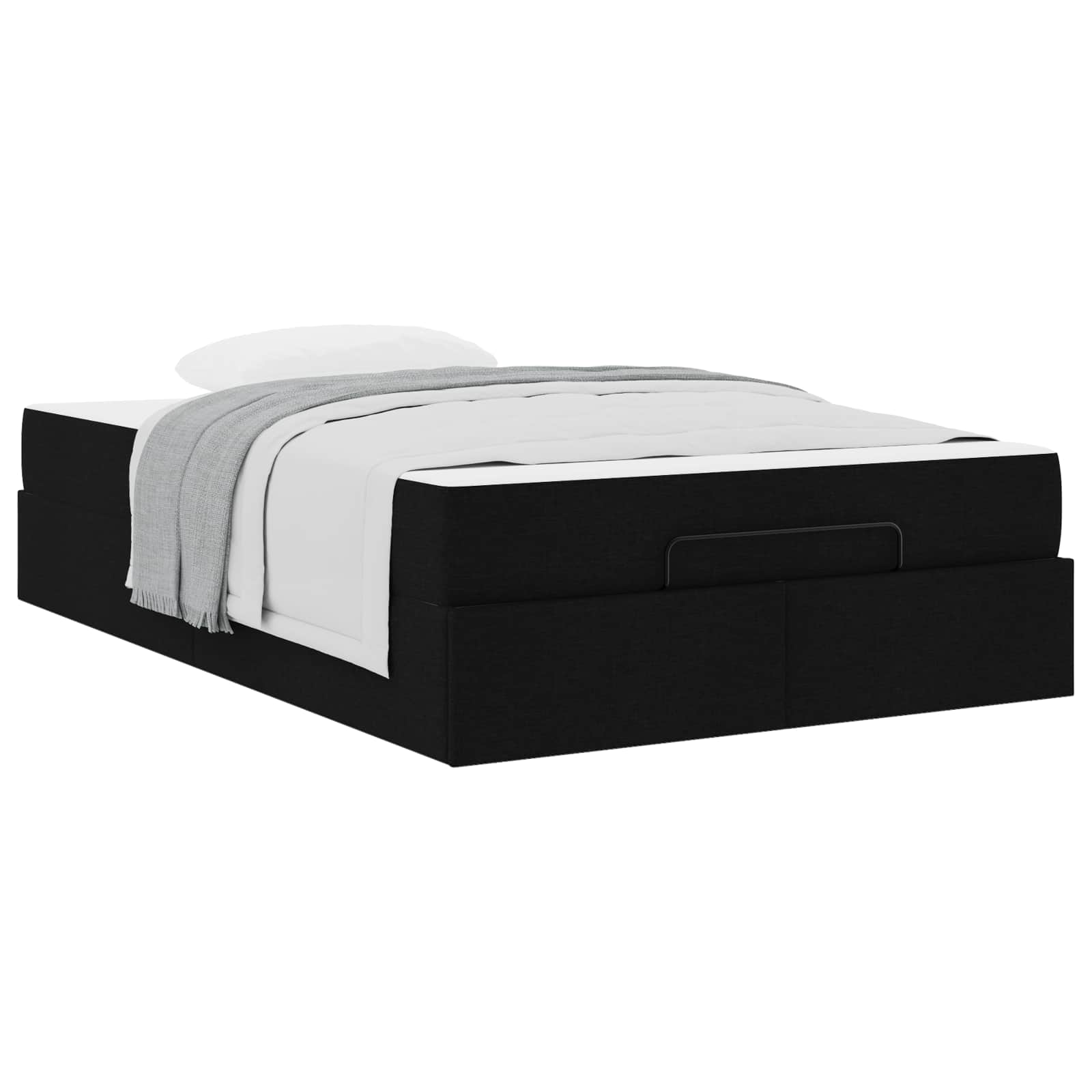 Okvir kreveta s madracem 2 pcs Crna tkanina