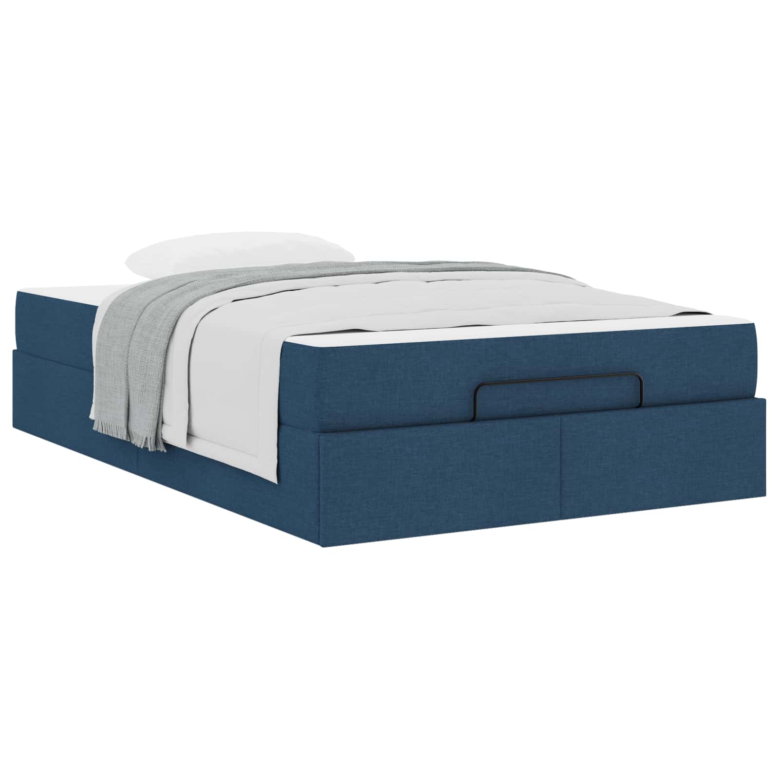 Okvir kreveta s madracem 2 pcs Plava tkanina