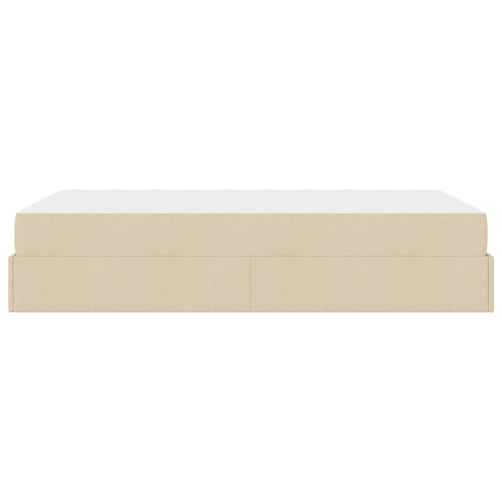 Okvir kreveta s madracem 2 pcs Krema tkanina