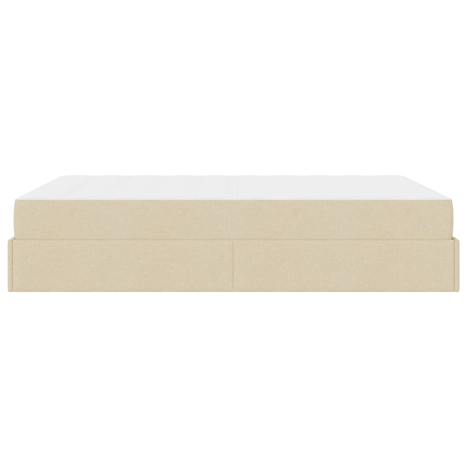 Okvir kreveta s madracem 2 pcs Krema tkanina