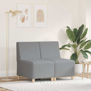 Modularna sofa bez naslona 2 pcs Svijetlo siva 55 x 74 x 82 cm