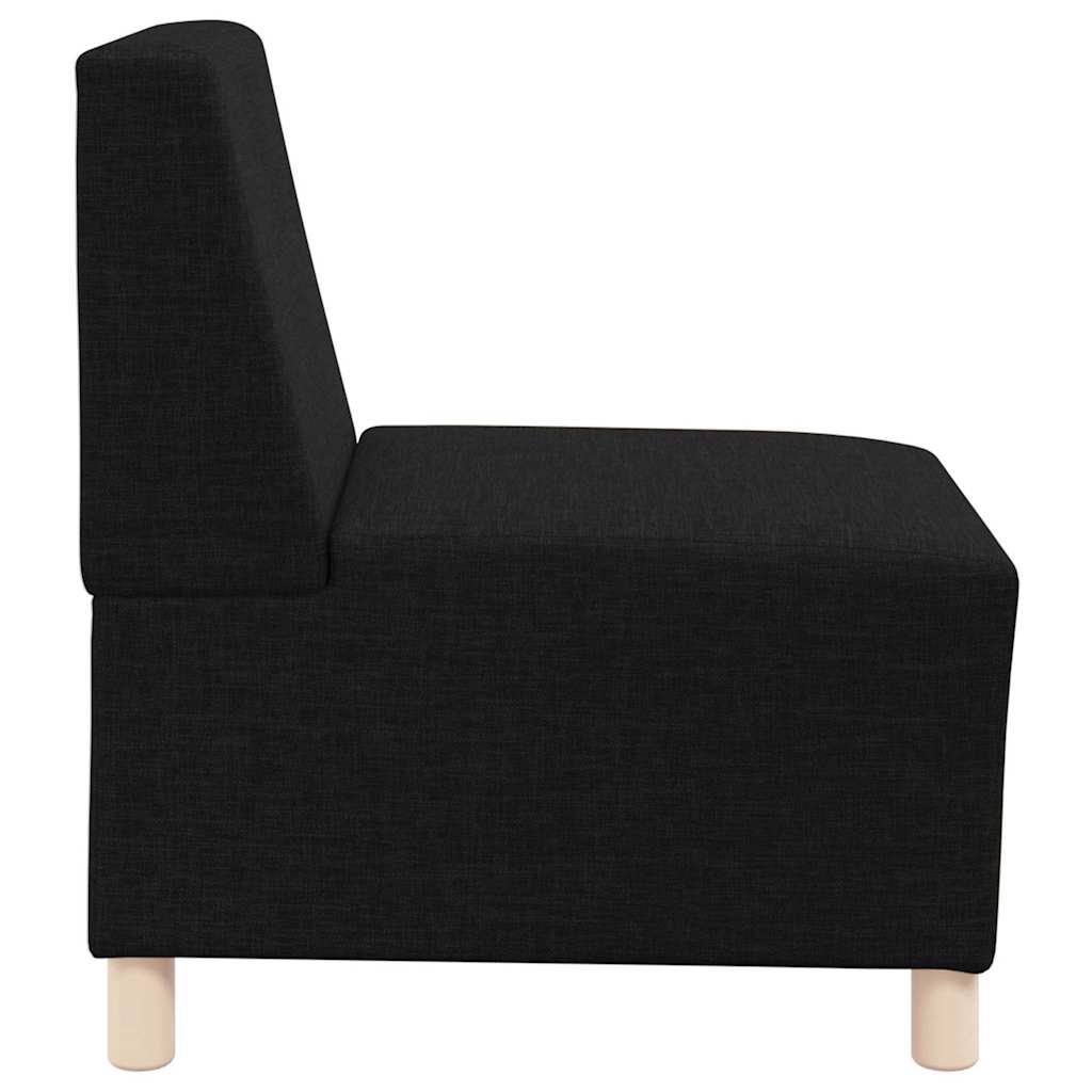 Modularna sofa bez naslona 2 pcs Crna 55 x 74 x 82 cm tkanina