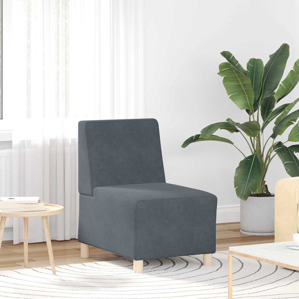 Modularna sofa bez naslona 2 pcs Tamno siva 55 x 74 x 82 cm