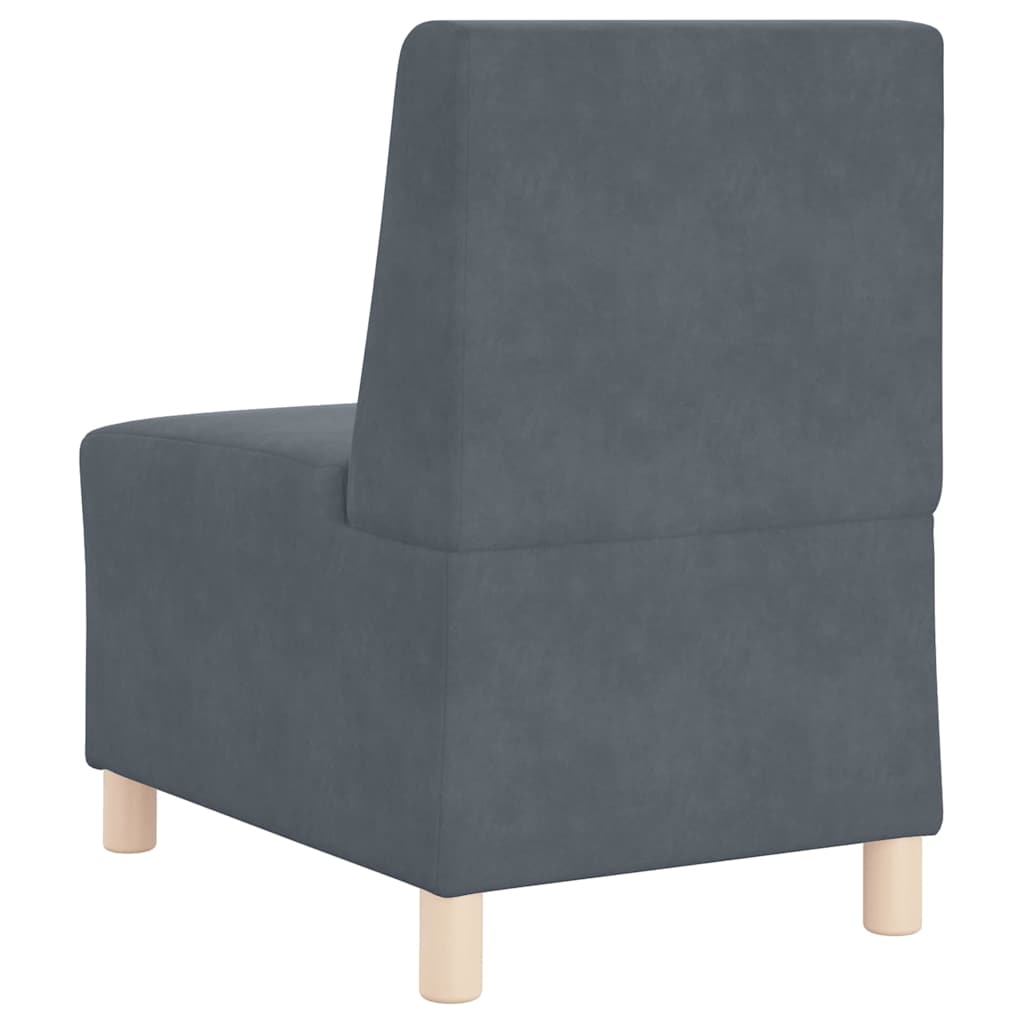 Modularna sofa bez naslona 2 pcs Tamno siva 55 x 74 x 82 cm
