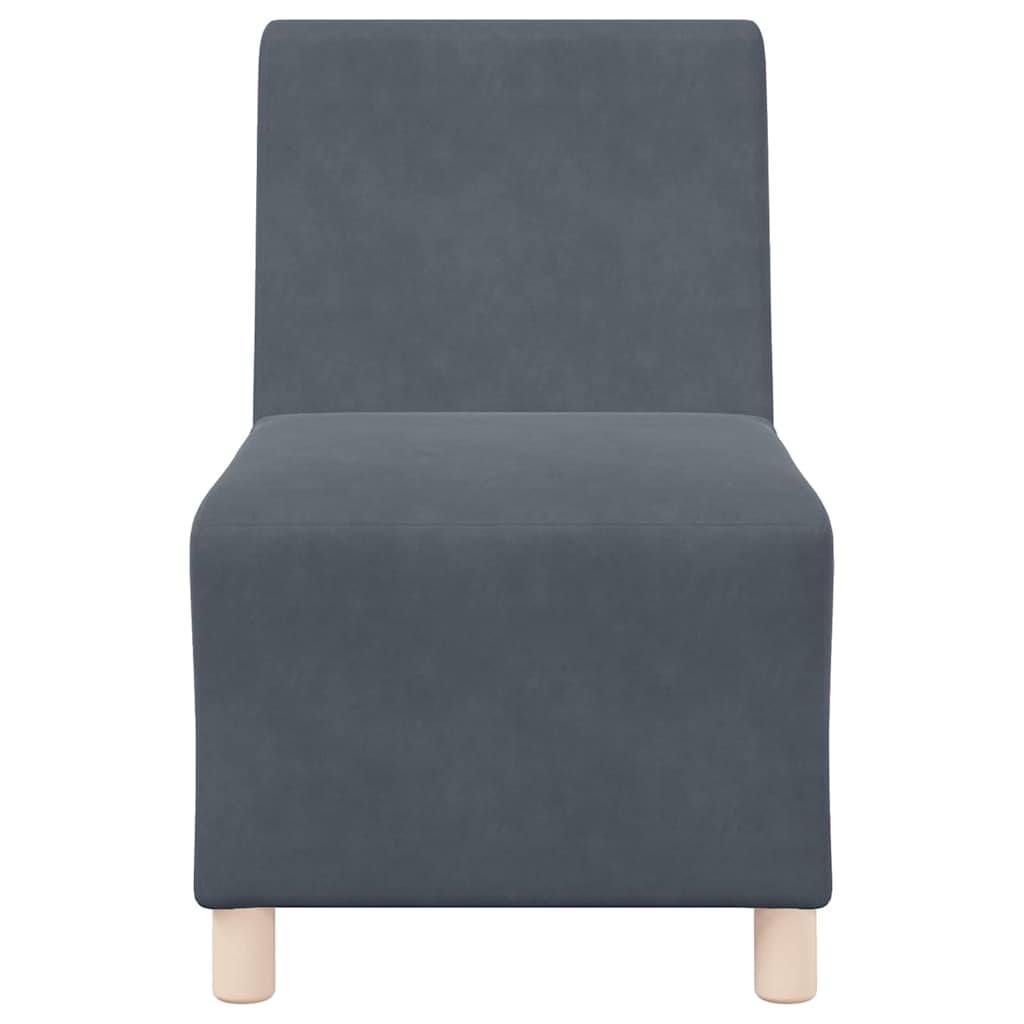 Modularna sofa bez naslona 2 pcs Tamno siva 55 x 74 x 82 cm