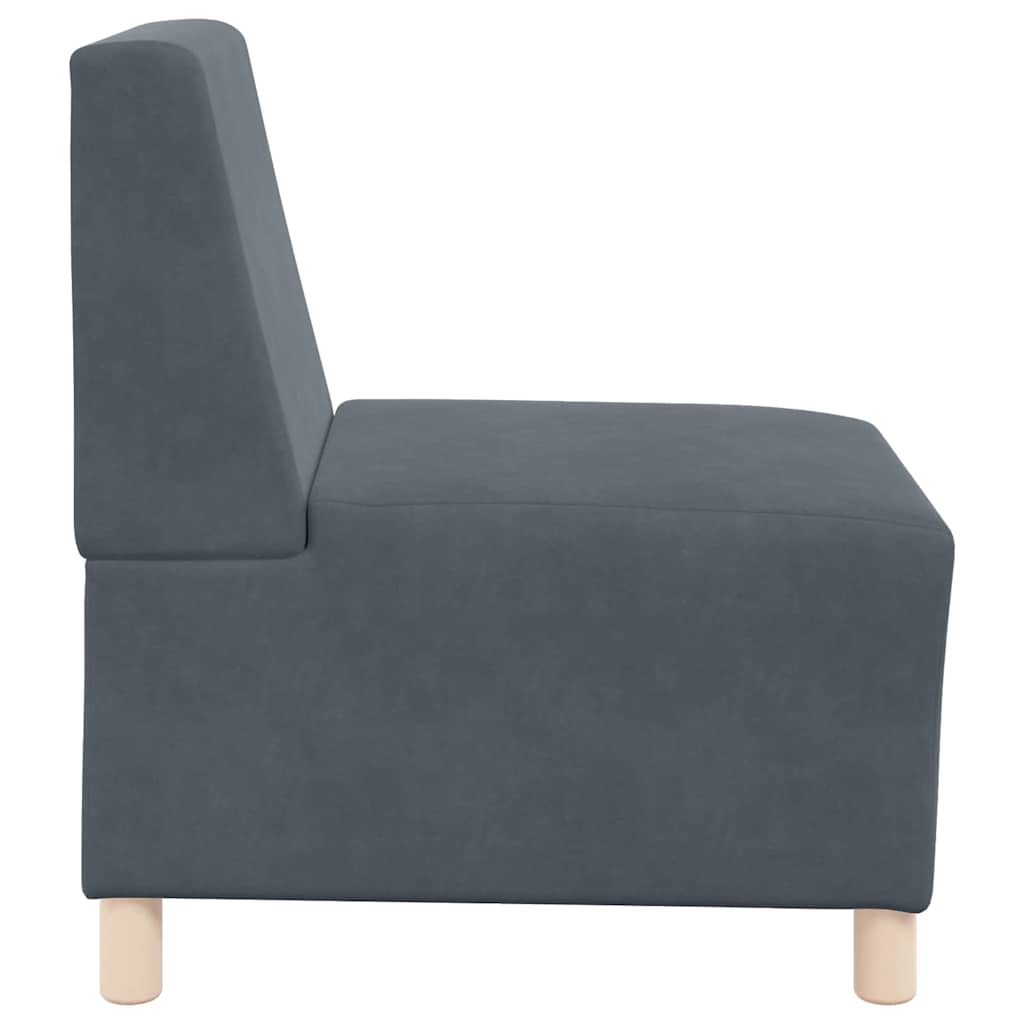 Modularna sofa bez naslona 2 pcs Tamno siva 55 x 74 x 82 cm