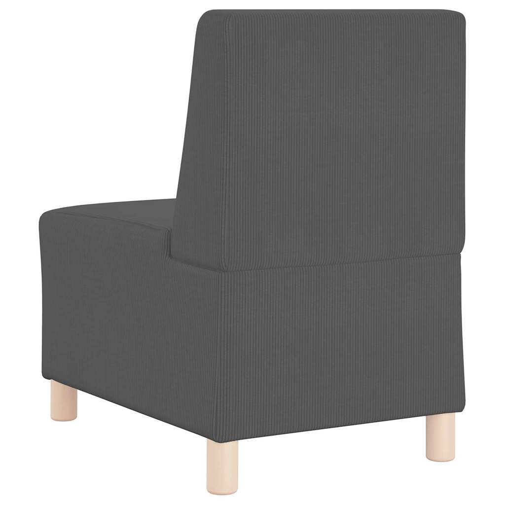 Modularna sofa bez naslona 2 pcs Tamno siva 55 x 74 x 82 cm