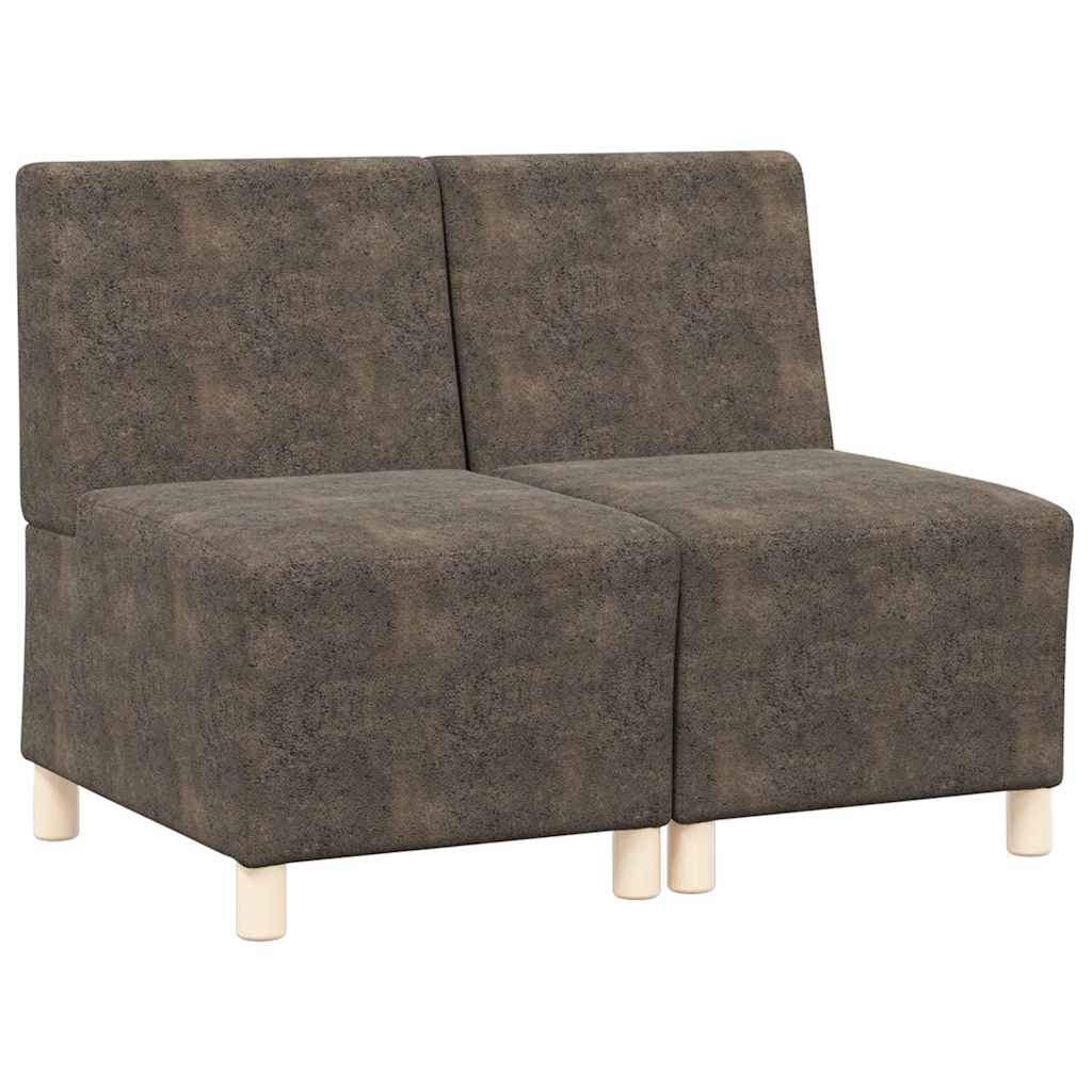 Modularna sofa bez naslona 2 pcs Tamno siva 55 x 74 x 82 cm