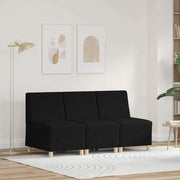 Modularna sofa bez naslona 3 pcs Crna 55 x 74 x 82 cm tkanina