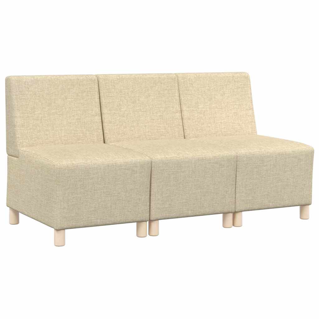 Modularna sofa bez naslona 3 pcs Krema 55 x 74 x 82 cm tkanina