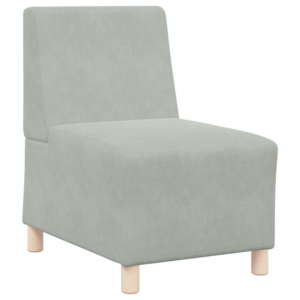 Modularna sofa bez naslona 3 pcs Svijetlo siva 55 x 74 x 82 cm