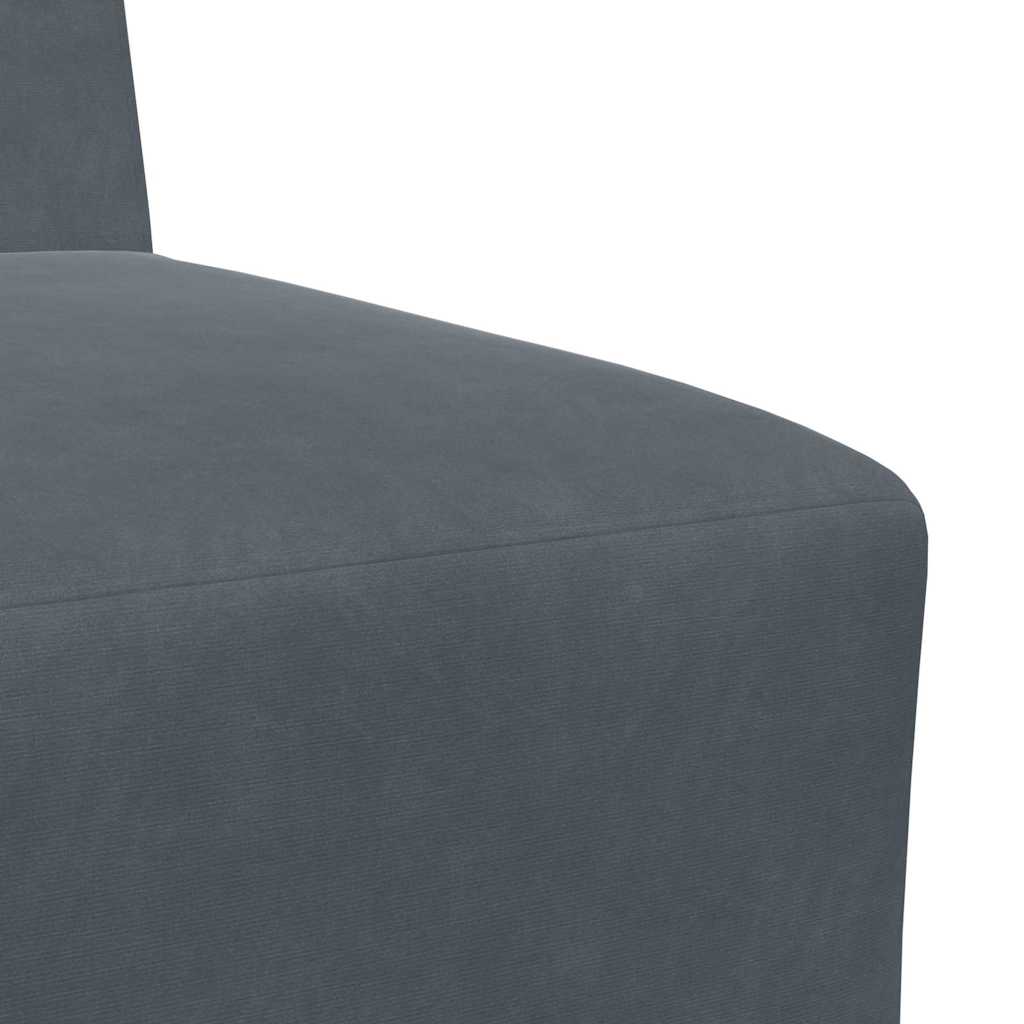 Modularna sofa bez naslona 3 pcs Tamno siva 55 x 74 x 82 cm