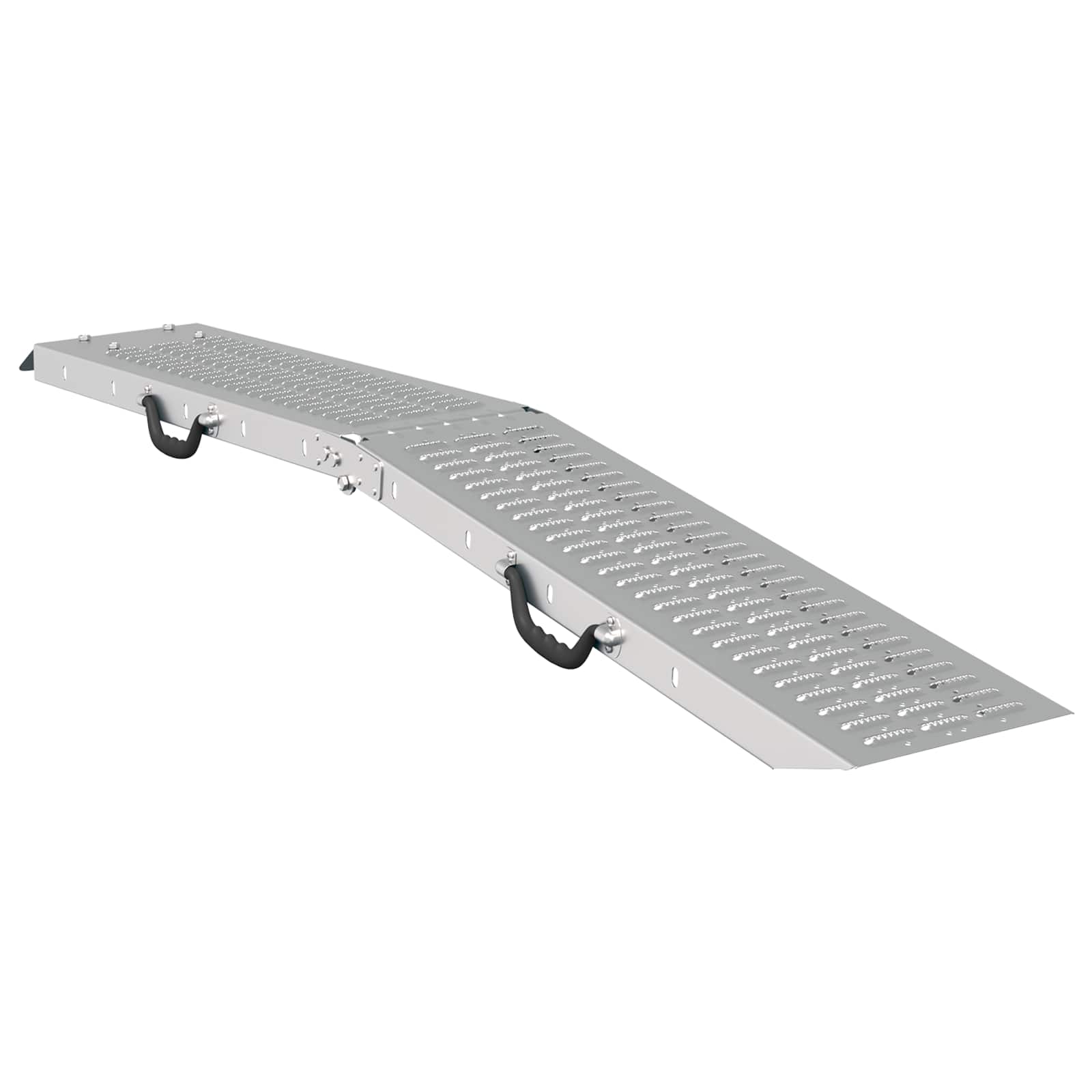 Sklopiva rampu 200kg po rampi 2 pcs Srebrno 166 x 23 x 4,5 cm
