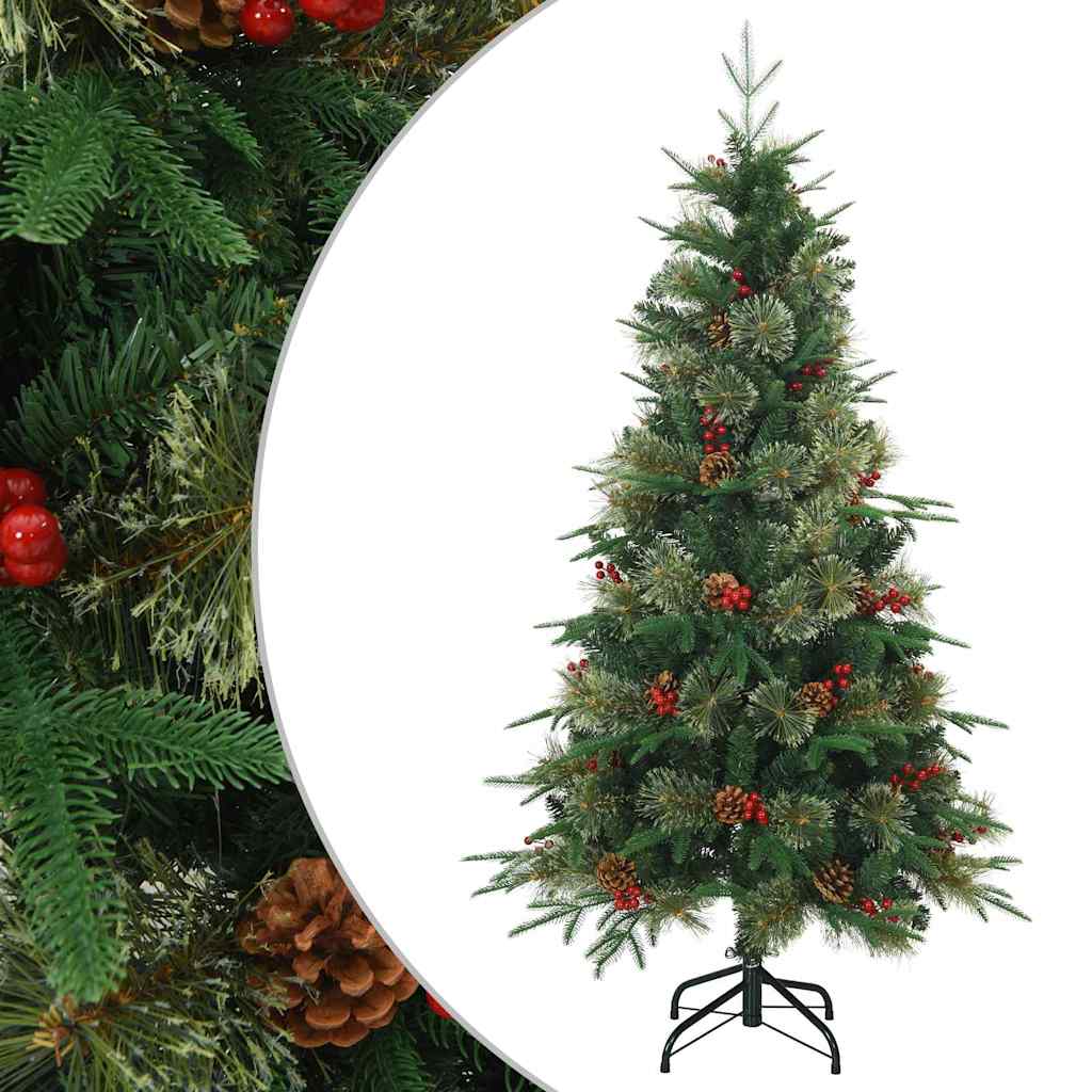 Umjetno božićno drvce s nogom Zelena 120 cm PVC, PE i čelik