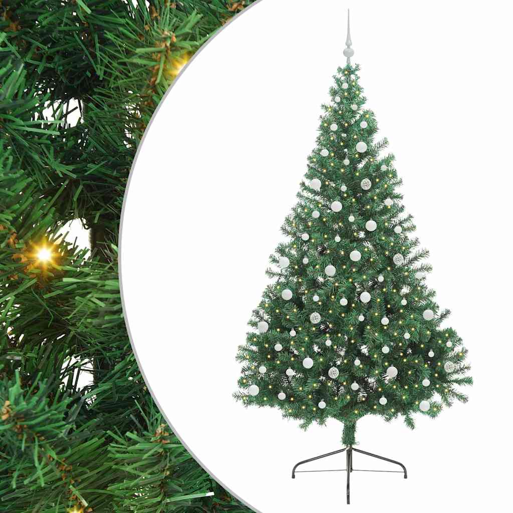Umjetno predsvijetljeno božićno drvce Zelena 240 cm PVC