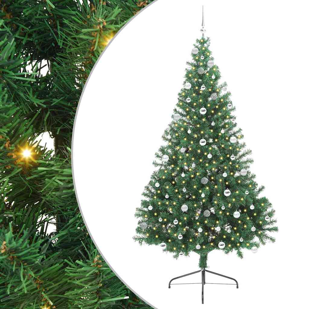 Umjetno predsvijetljeno božićno drvce Zelena 240 cm PVC