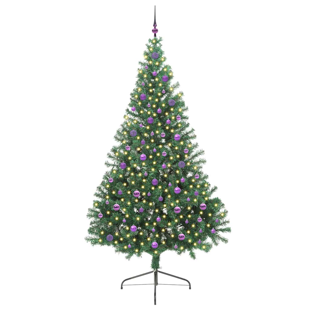 Umjetno predsvijetljeno božićno drvce Zelena 240 cm PVC