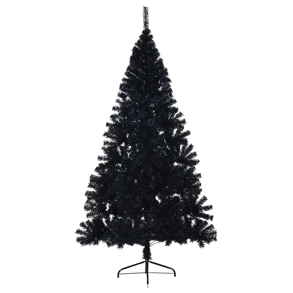 Umjetno predsvijetljeno božićno drvce Crna 210 cm PVC