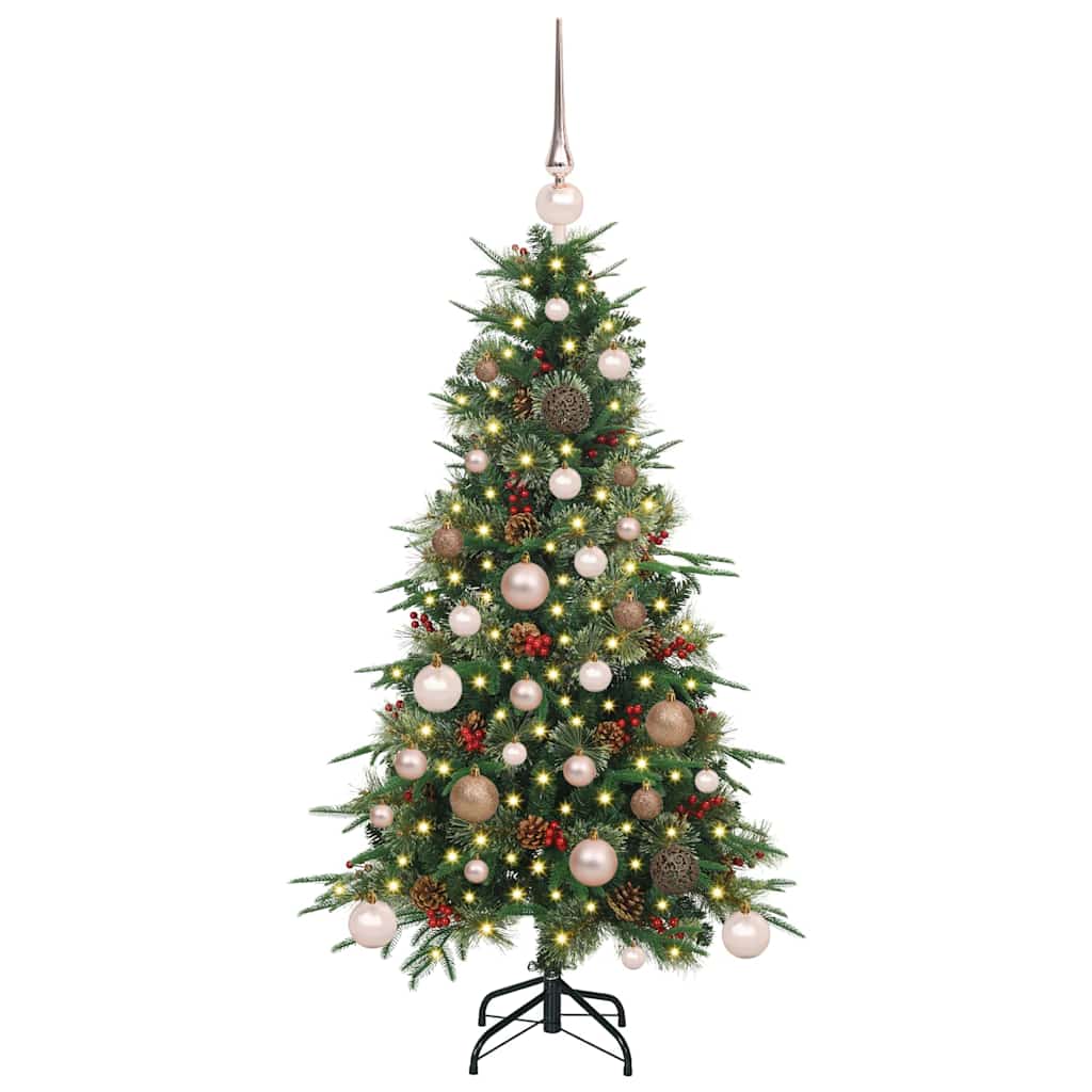 Umjetno božićno drvce s nogom s stalakom Zelena 120 cm PE i PVC