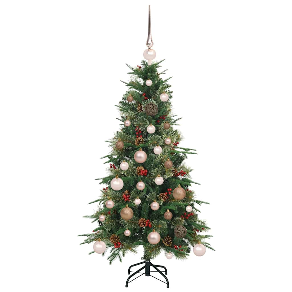 Umjetno božićno drvce s nogom s stalakom Zelena 120 cm PE i PVC
