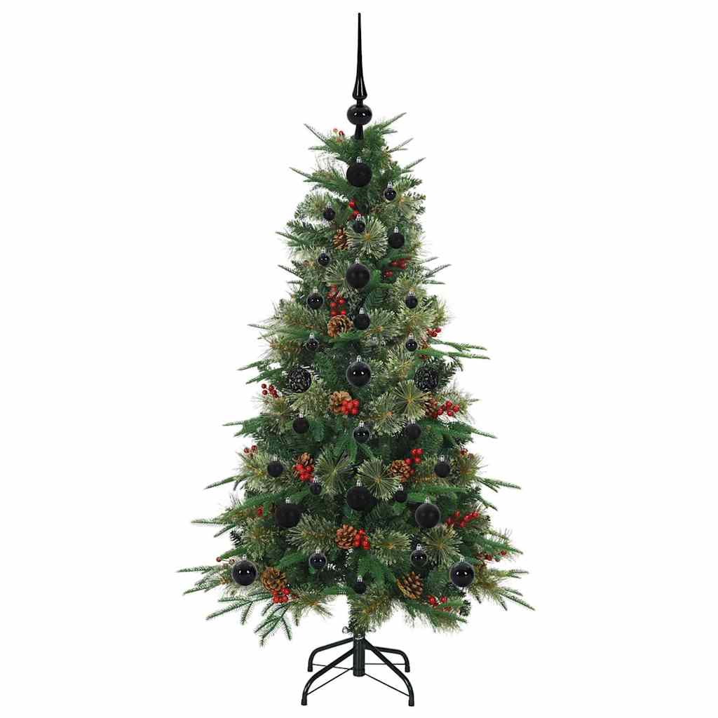 Umjetno božićno drvce s nogom s stalakom Zelena 120 cm PE i PVC