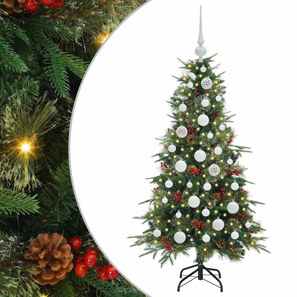 Umjetno božićno drvce s nogom s stalakom Zelena 120 cm PE i PVC