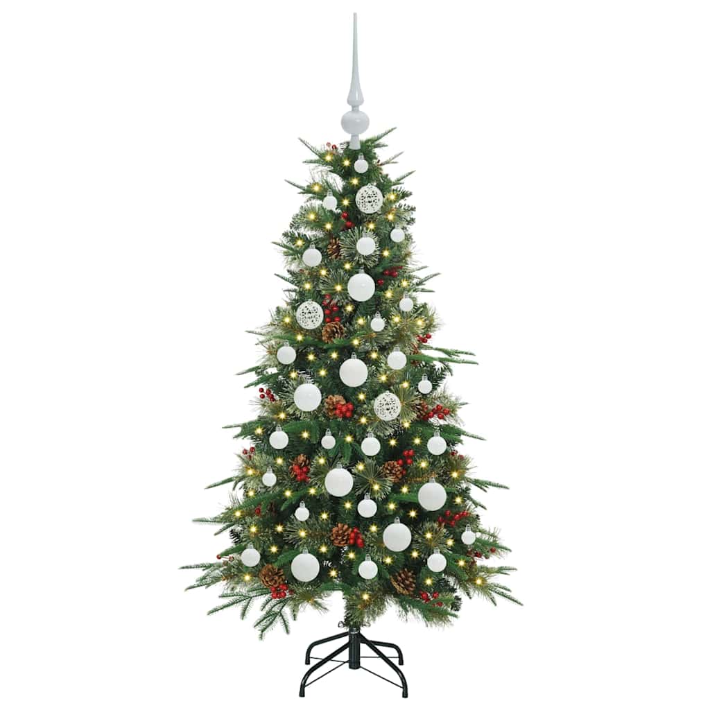 Umjetno božićno drvce s nogom s stalakom Zelena 120 cm PE i PVC