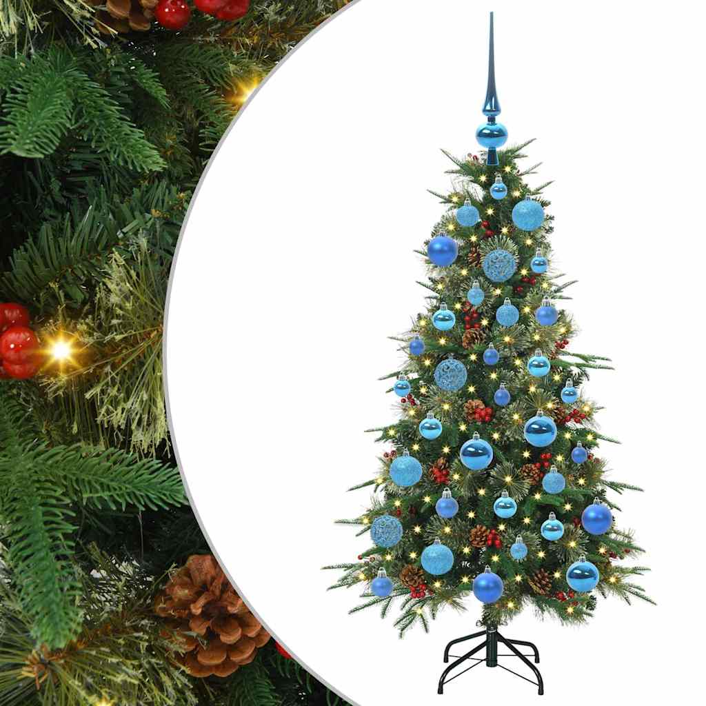 Umjetno božićno drvce s nogom s stalakom Zelena 120 cm PE i PVC