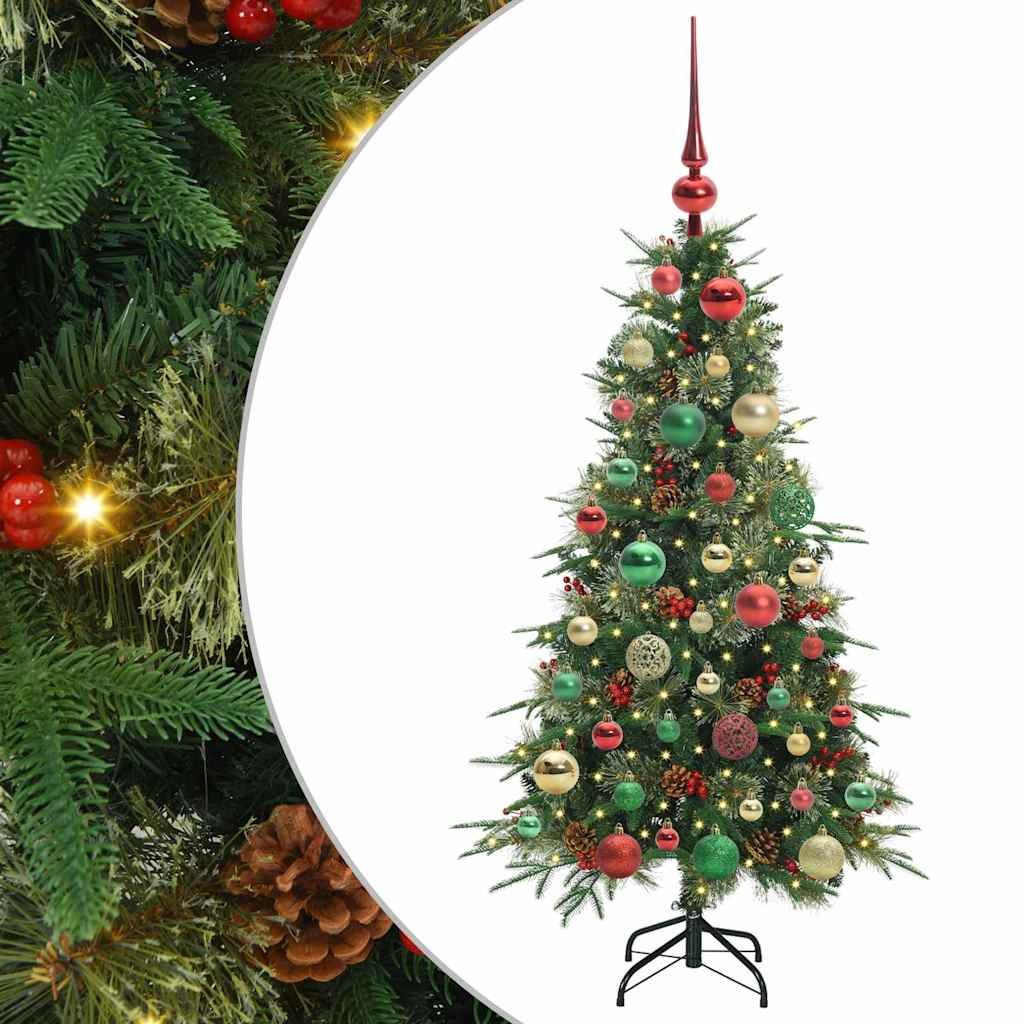 Umjetno božićno drvce s nogom s stalakom Zelena 120 cm PE i PVC