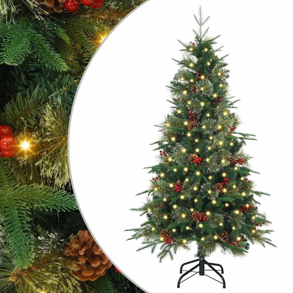 Umjetno božićno drvce s nogom s stalakom Zelena 150 cm PE i PVC