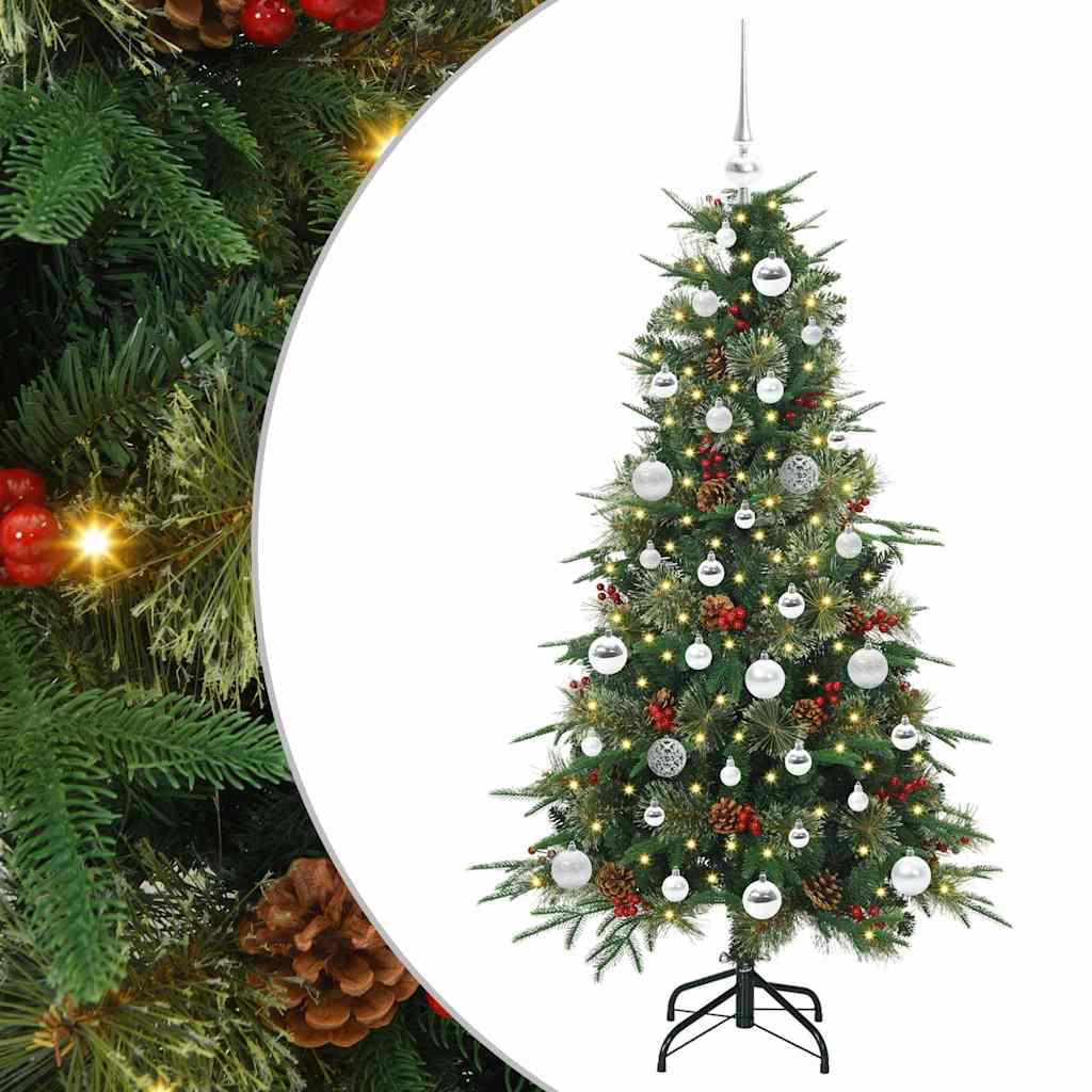 Umjetno božićno drvce s nogom s stalakom Zelena 150 cm PE i PVC
