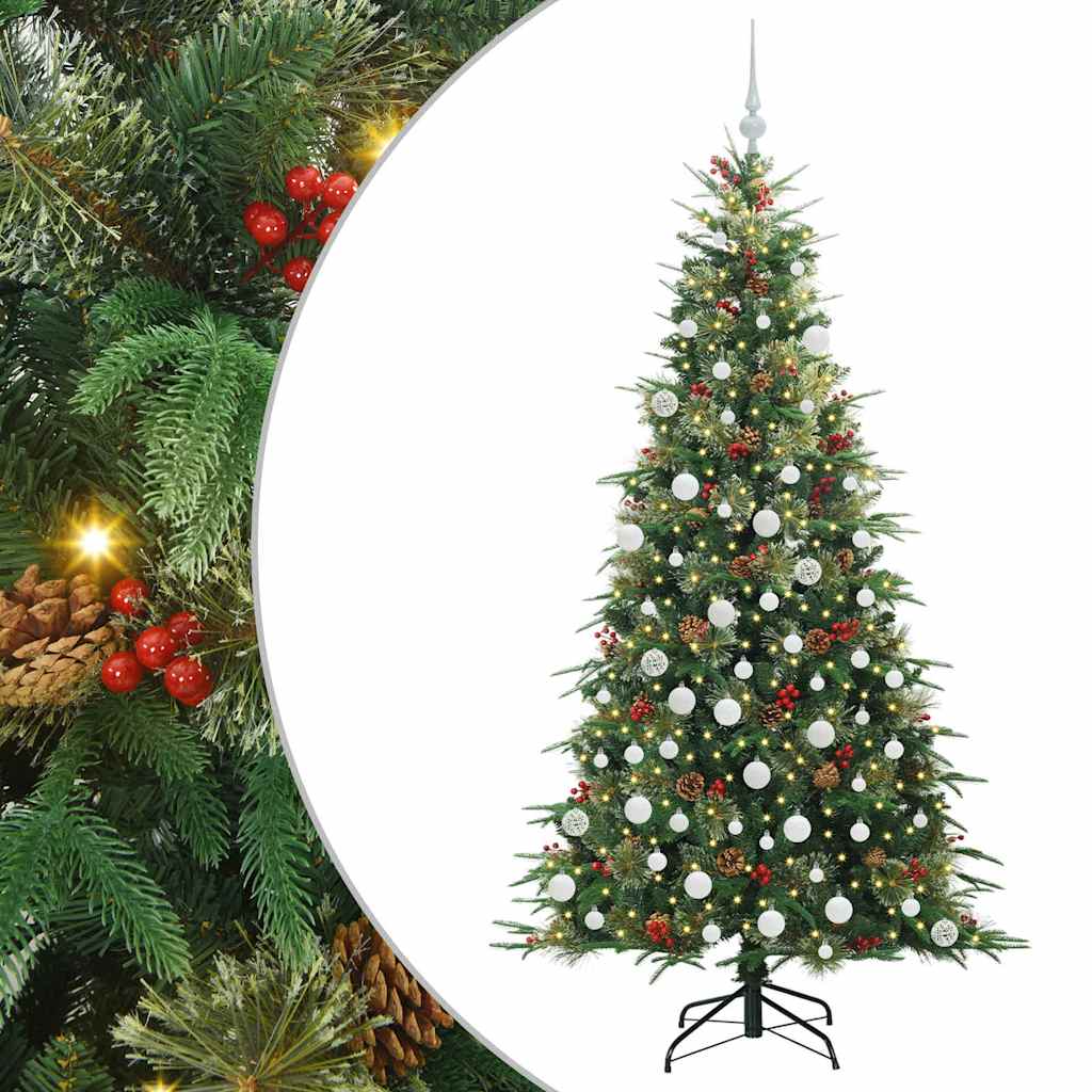 Umjetno božićno drvce s nogom s stalakom Zelena 180 cm PE i PVC