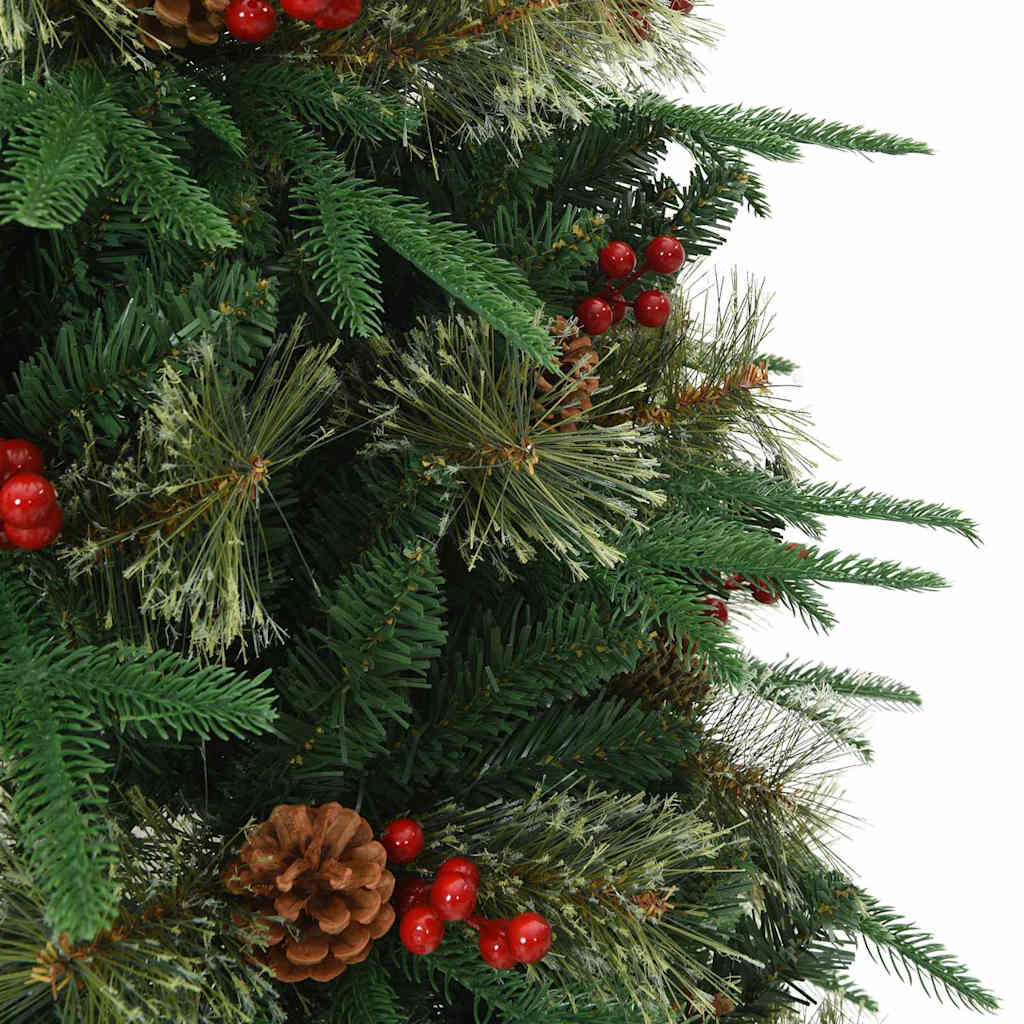 Umjetno božićno drvce s nogom s stalakom Zelena 210 cm PE i PVC