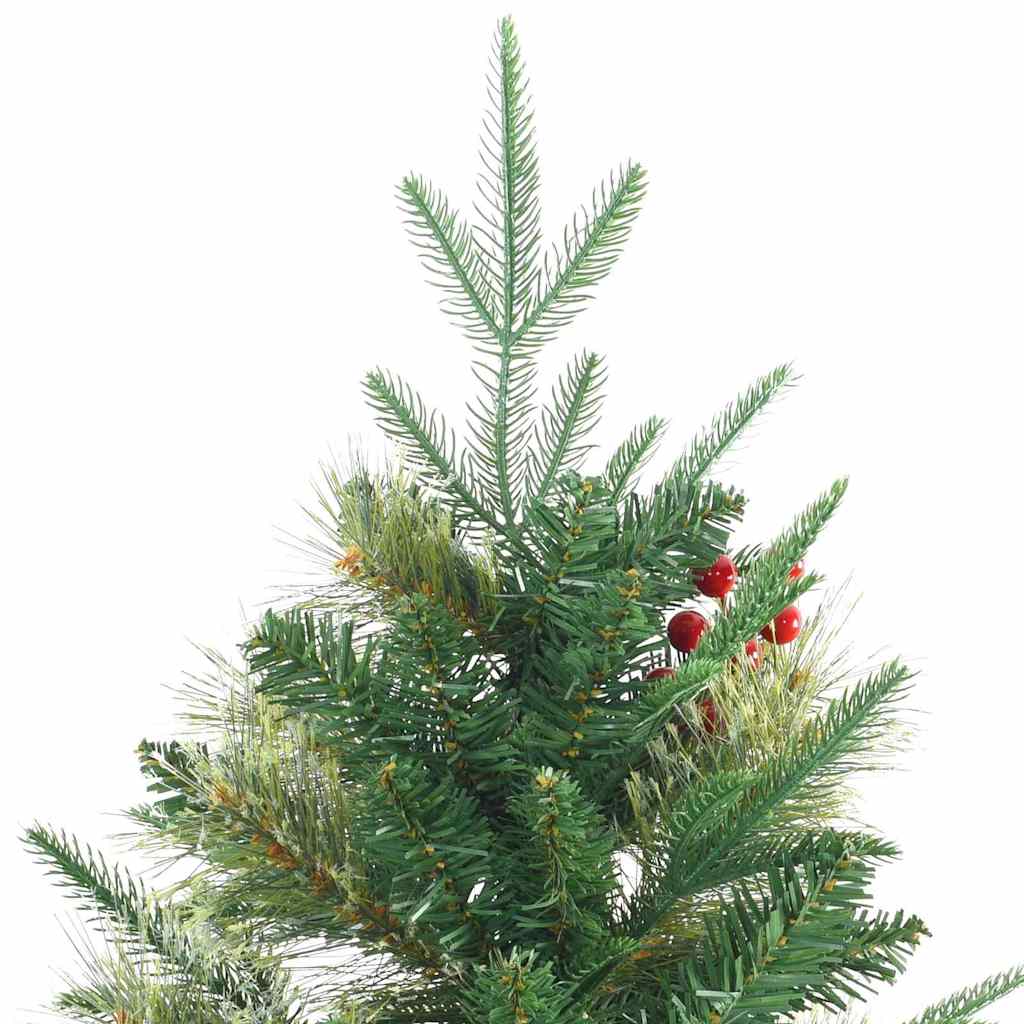 Umjetno božićno drvce s nogom s stalakom Zelena 210 cm PE i PVC