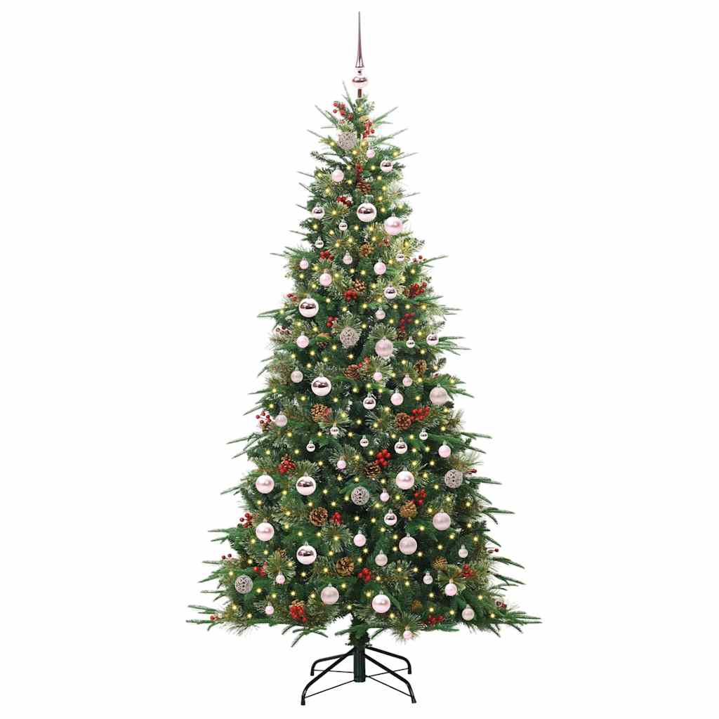 Umjetno božićno drvce s nogom s stalakom Zelena 210 cm PE i PVC
