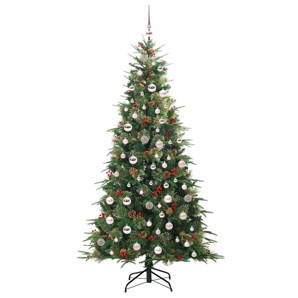 Umjetno božićno drvce s nogom s stalakom Zelena 210 cm PE i PVC