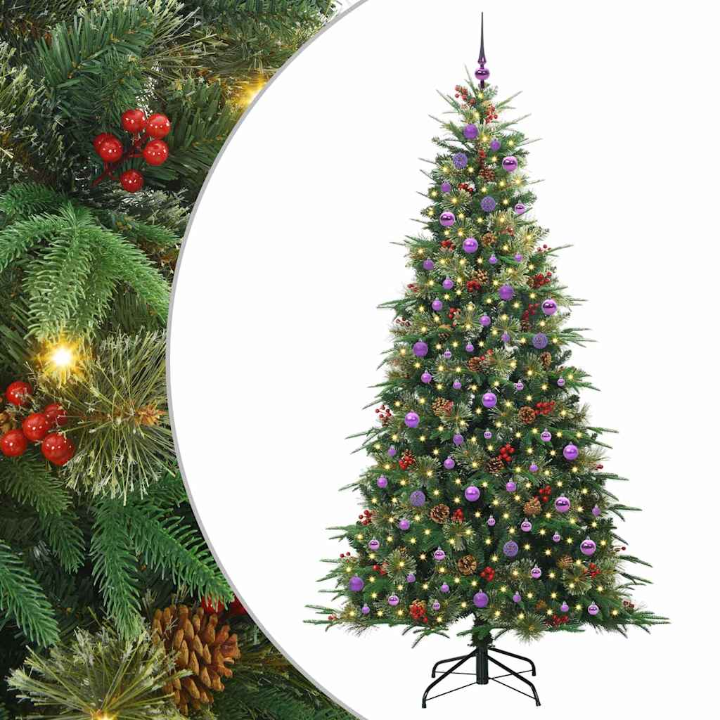 Umjetno božićno drvce s nogom s stalakom Zelena 240 cm PE i PVC