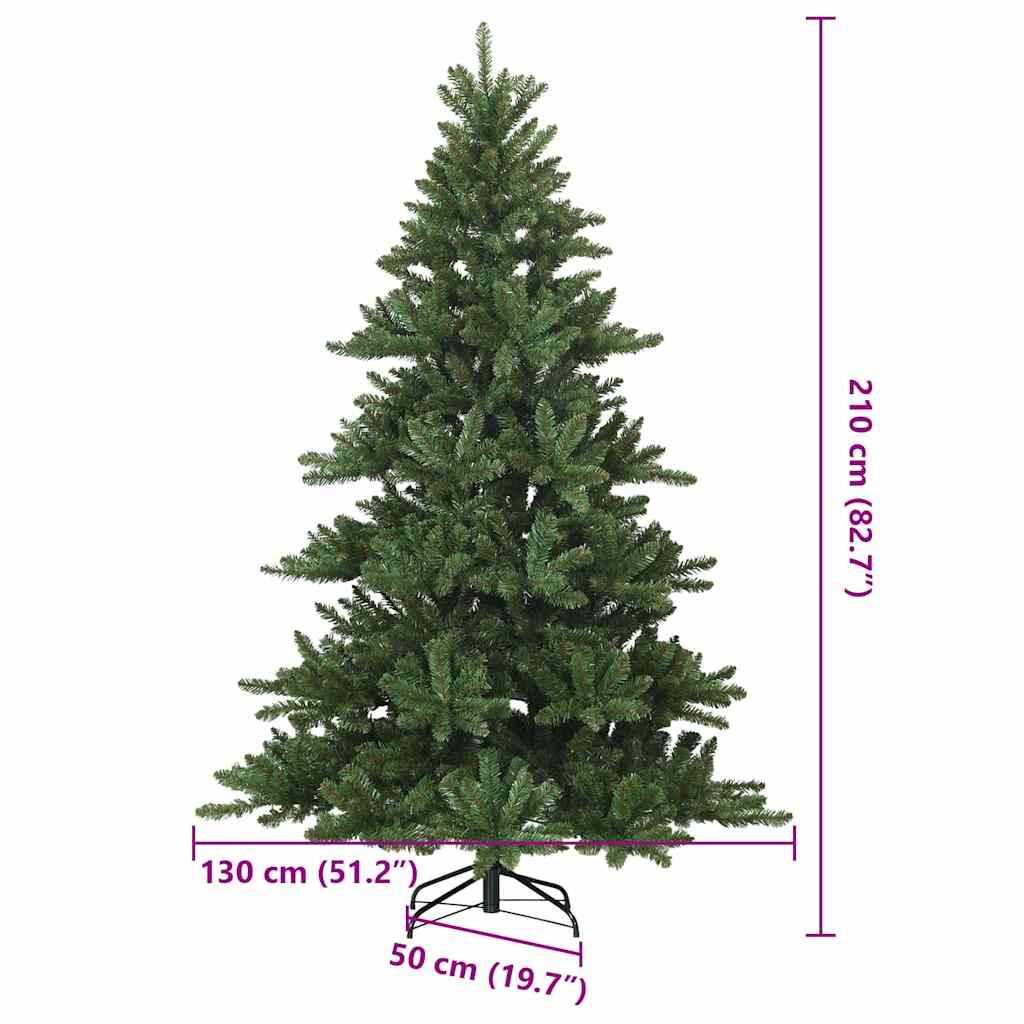 Umjetno božićno drvce s nogom Zelena 210 cm PVC i čelik