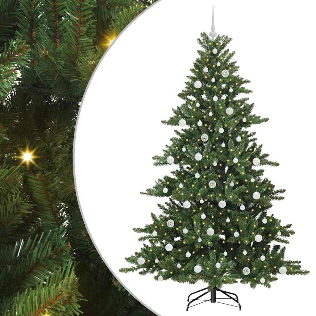 Umjetno božićno drvce s nogom Zelena 210 cm PVC i čelik