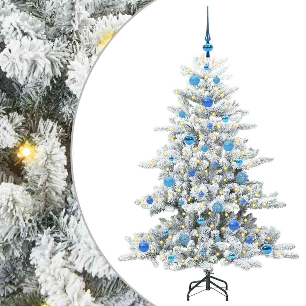 Umjetno božićno drvce s nogom Bijelo 150 cm PVC i čelik