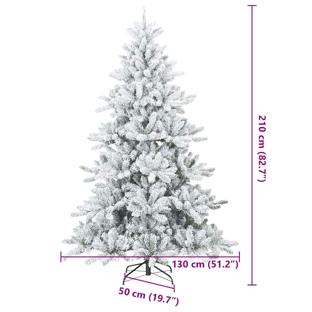 Umjetno božićno drvce s nogom Bijelo 210 cm PVC i čelik