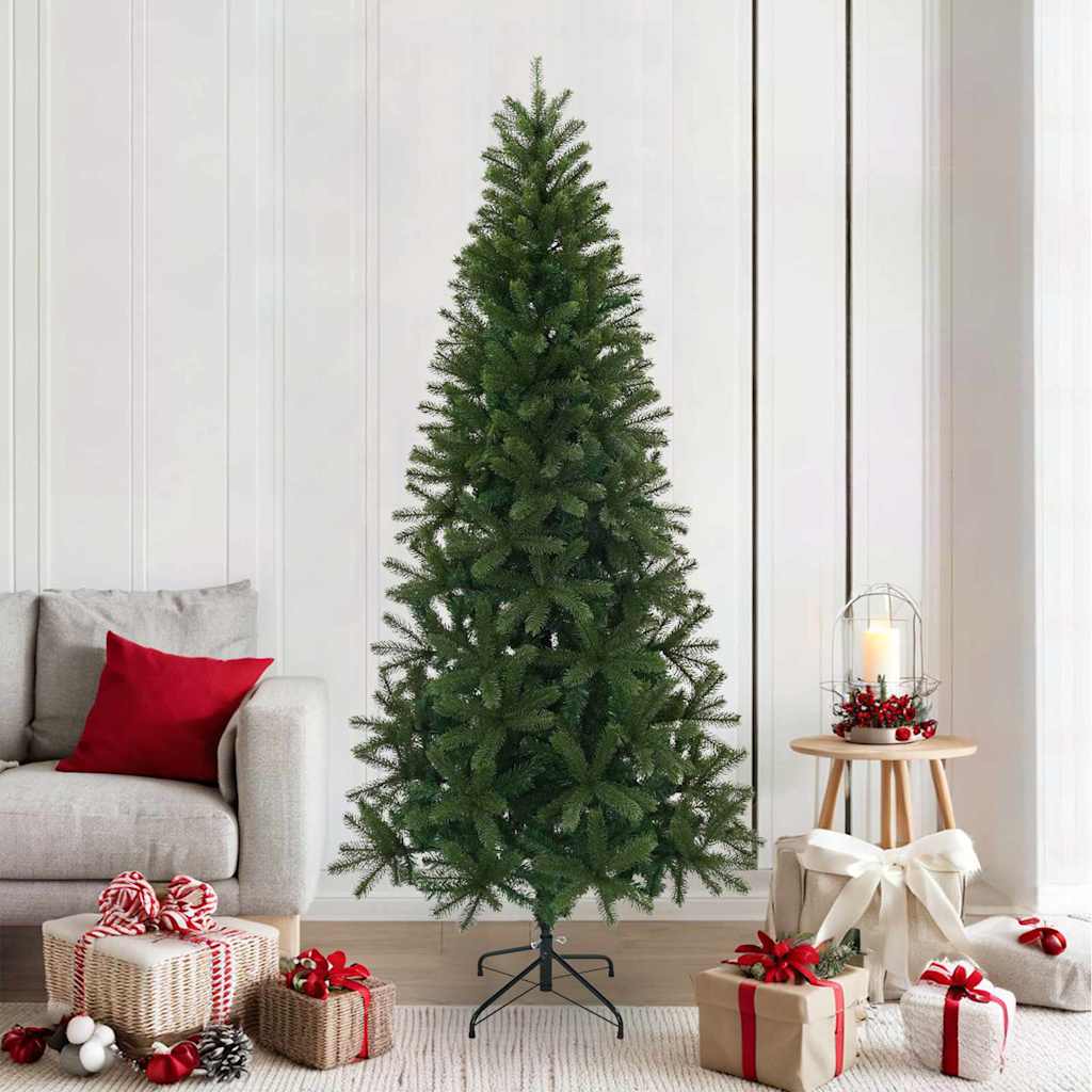 Umjetno božićno drvce s stalakom Zelena 210 cm PVC, PE i čelik