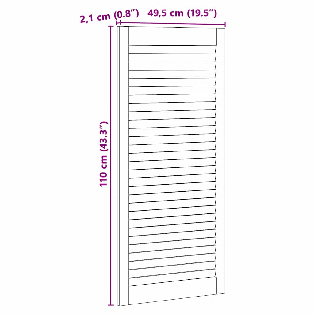 Ormarna vrata Prirodna 49,5 x 2,1 x 110 cm Čvrsto borovo drvo