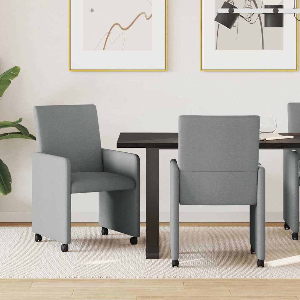 Blagovačke stolice s kotačima 2 pcs Svjetlosiva 57 x 66 x 94 cm