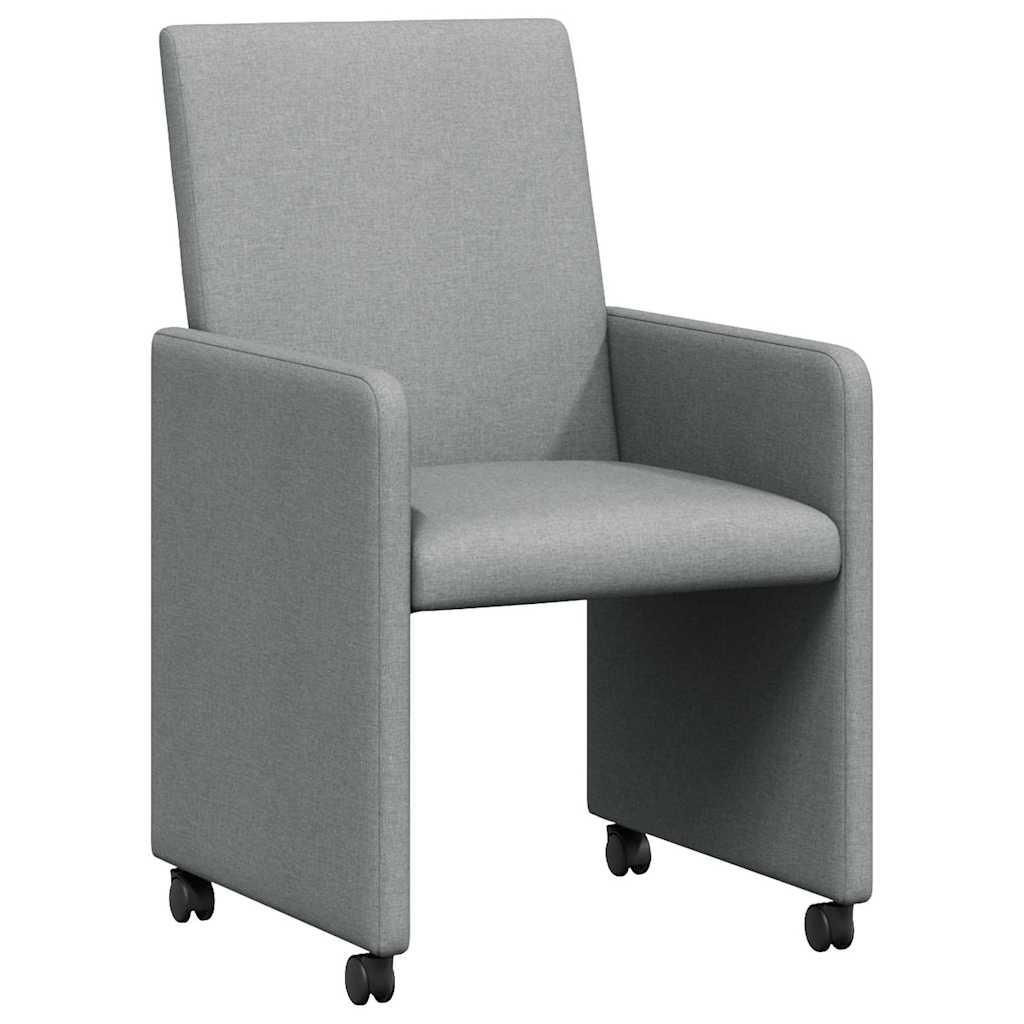 Blagovačke stolice s kotačima 2 pcs Svjetlosiva 57 x 66 x 94 cm