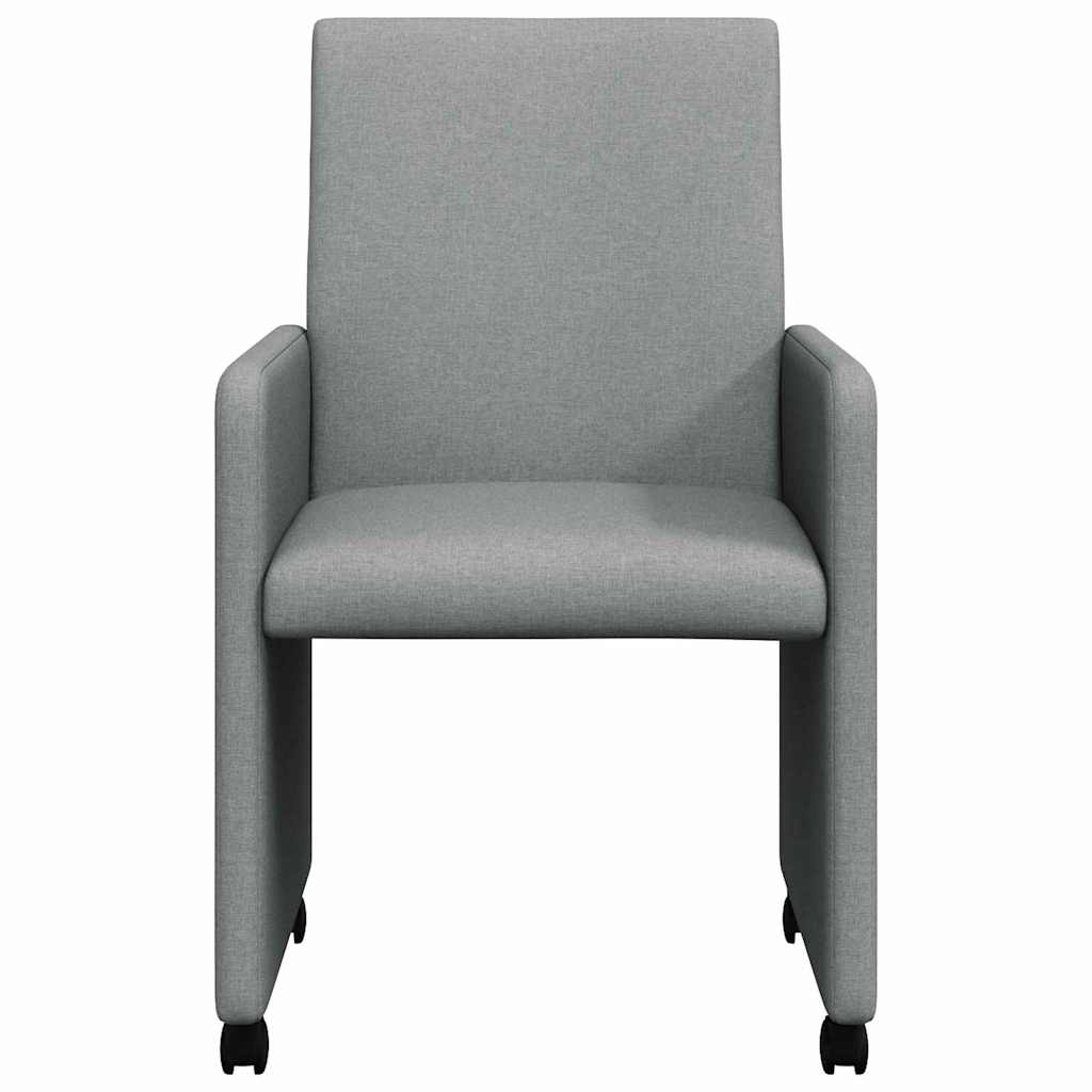 Blagovačke stolice s kotačima 2 pcs Svjetlosiva 57 x 66 x 94 cm