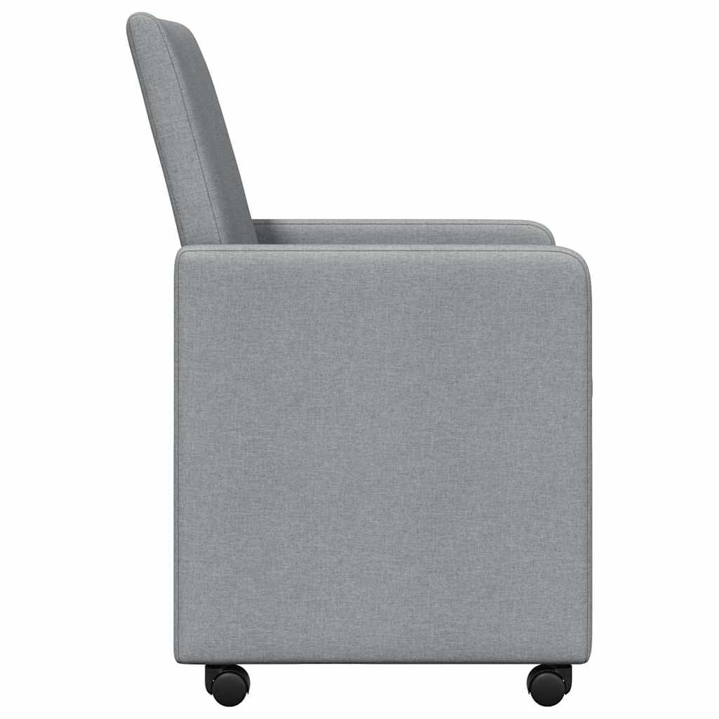 Blagovačke stolice s kotačima 2 pcs Svjetlosiva 57 x 66 x 94 cm
