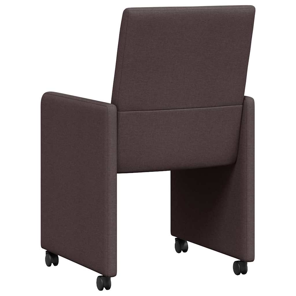 Blagovačke stolice s kotačima 2 pcs Tamno smeđa 57 x 66 x 94 cm