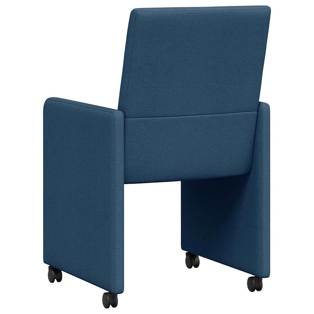 Blagovačke stolice s kotačima 2 pcs Plava 57 x 66 x 94 cm